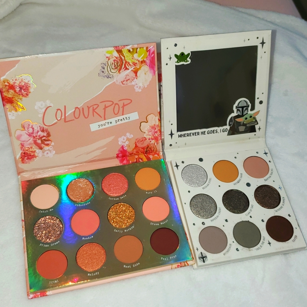 NIB ColourPop Eyeshadow Palette Bundle Sweet Talk & The Mandalorian